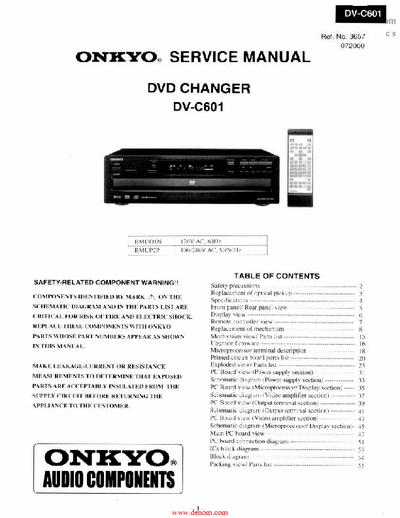onkyo DV-C601 onkyo DV-C601 service manual